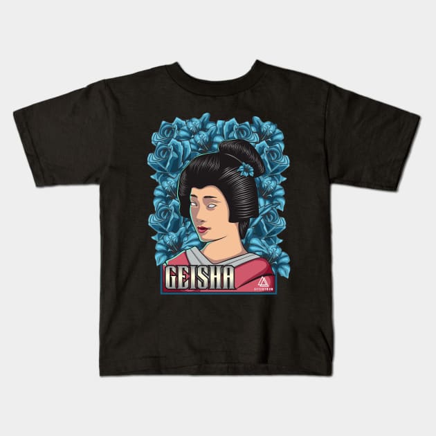 geisha Kids T-Shirt by Kukuh_handal